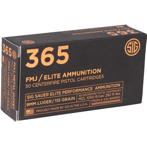 sig 365 elite performance ammo